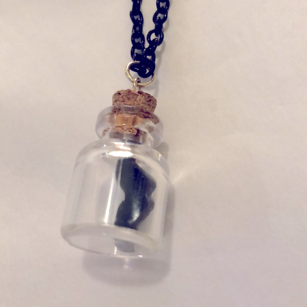 Claire’s Black Mustache Necklace